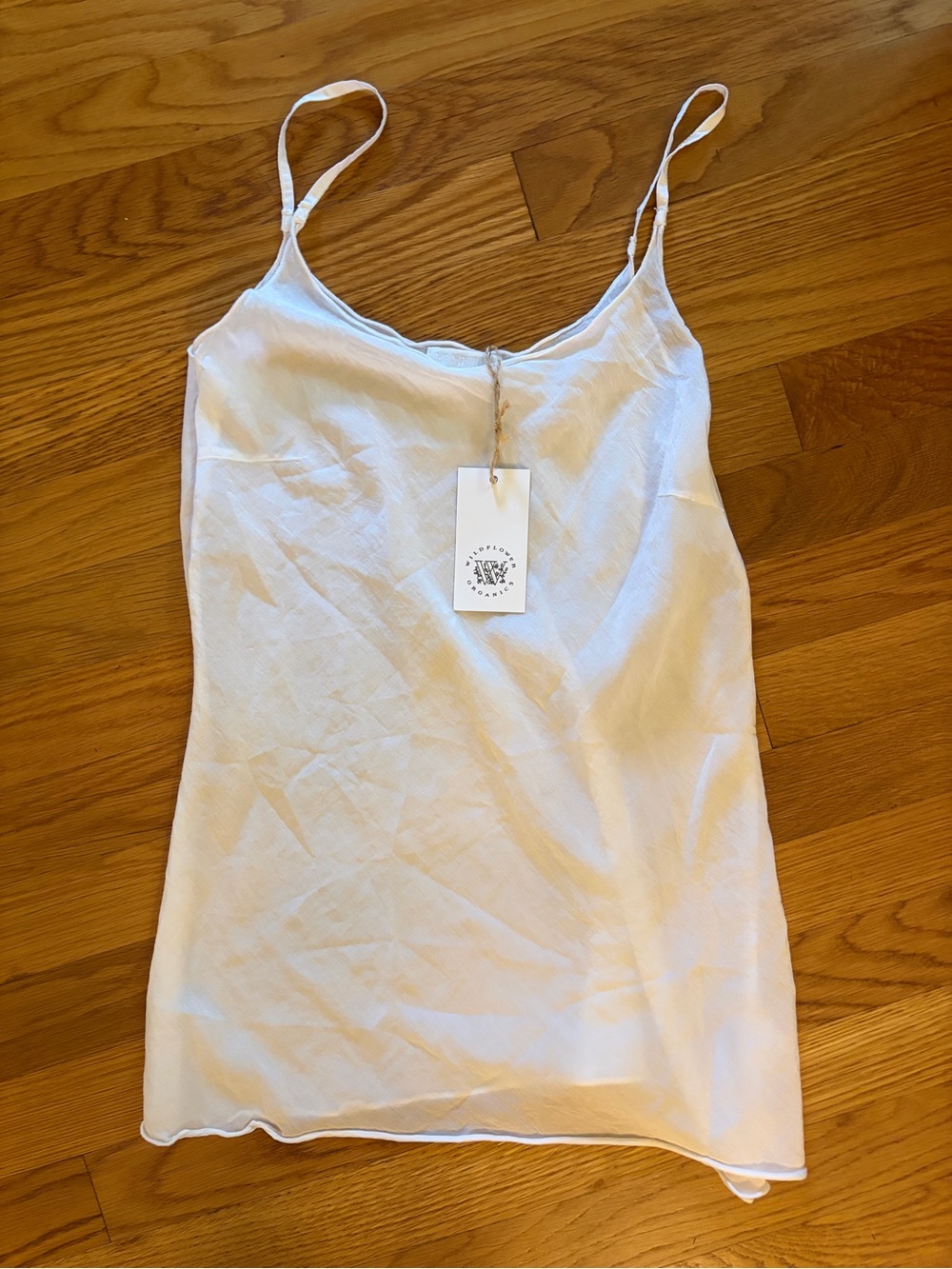 CP Shades Milla Sheer White Cotton Silk Cami - XS